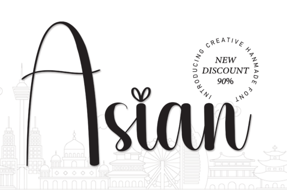 Asian Font: A Sweet and Delicate Handwritten Typeface