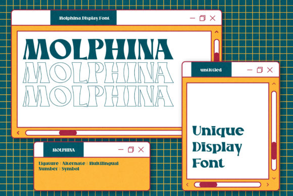 Molphina: A Retro Display Font for Friendly Branding